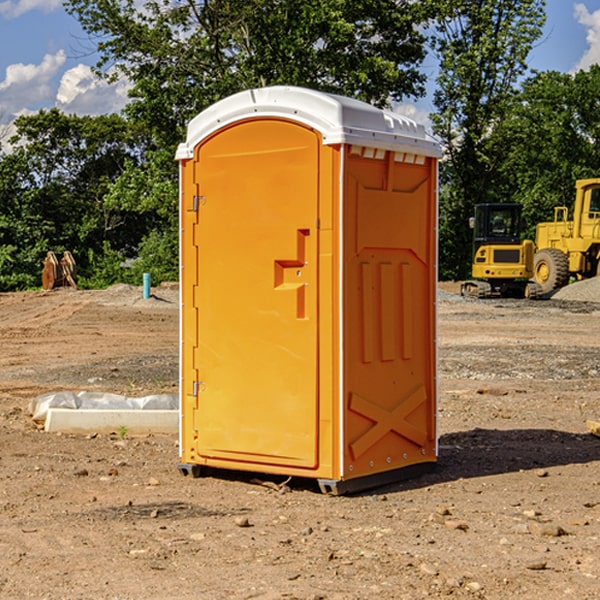 how often are the porta potties cleaned and serviced during a rental period in Hatfield MO